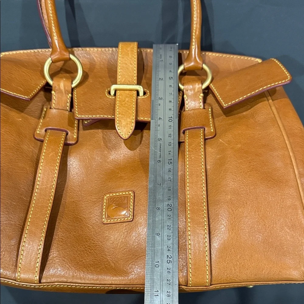 Dooney & Bourke Florentine Leather Tab Satchel - Picture 15 of 16